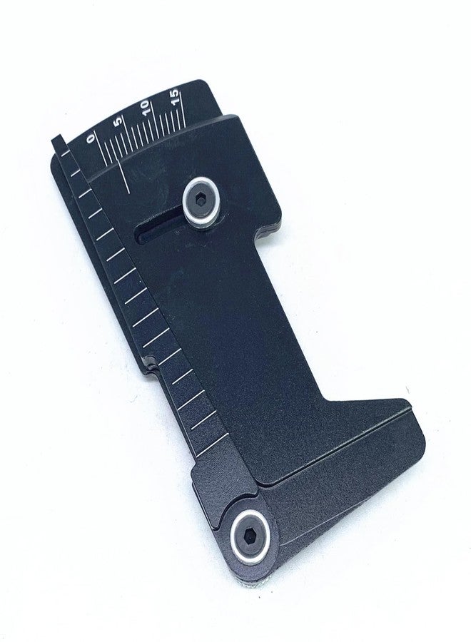 KingVal Metal Adjustable Ruler 15 Degrees RC Car Wheel Tire Camber Gauge Height Measuring Tool Compatible with 1/10 RC Car (Black) - Image 3